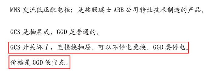GGD/GCK/GCS/MNS開關(guān)柜知識(shí)補(bǔ)充